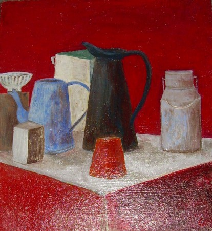 nature morte sur bois